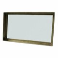 Homeroots 18.5 x 4.25 x 21 in. Gold Cast Aluminum Rectangular Mirror 396690